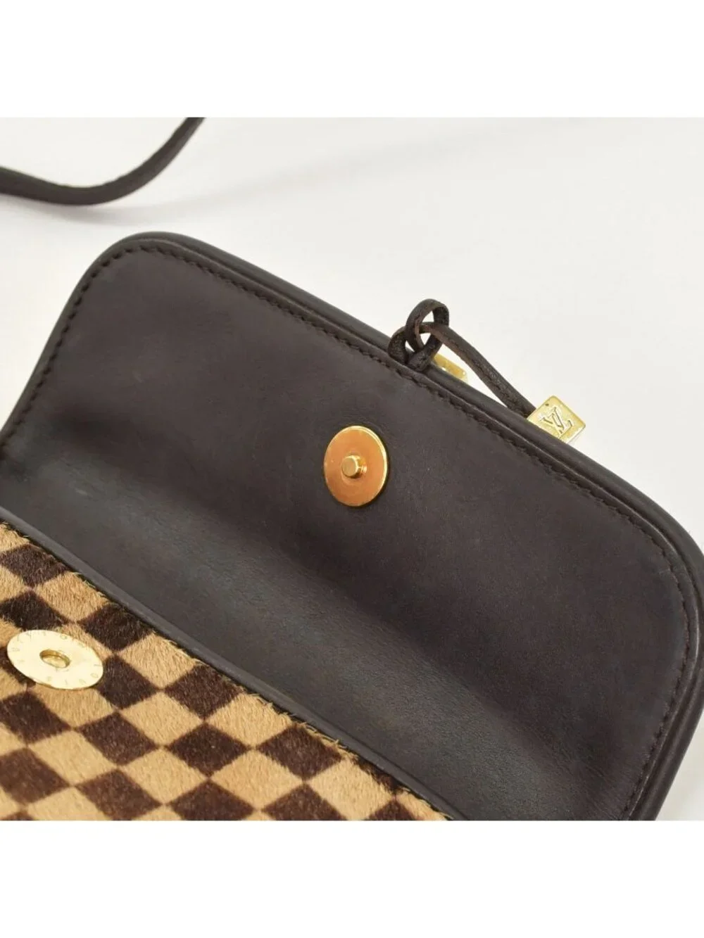 Louis Vuitton Damier Sauvage Gazelle Cross Calf Hair Brown Crossbody